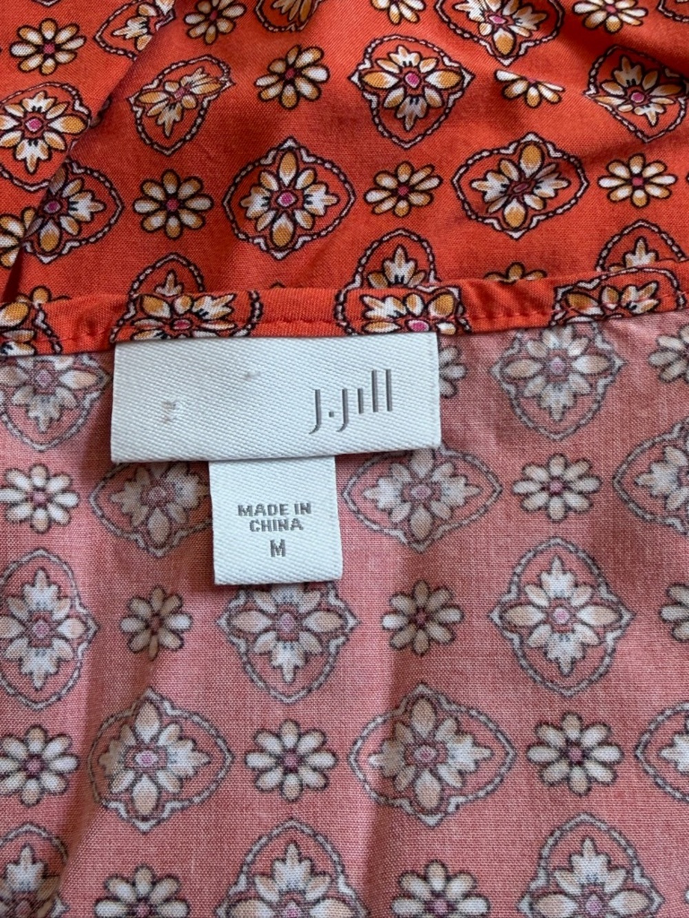 J Jill Floral Button Down Top Womens Size Medium - Picture 3 of 4